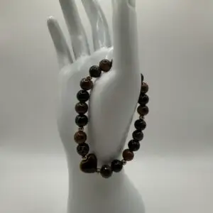 Tigers Eye Heart Bracelet