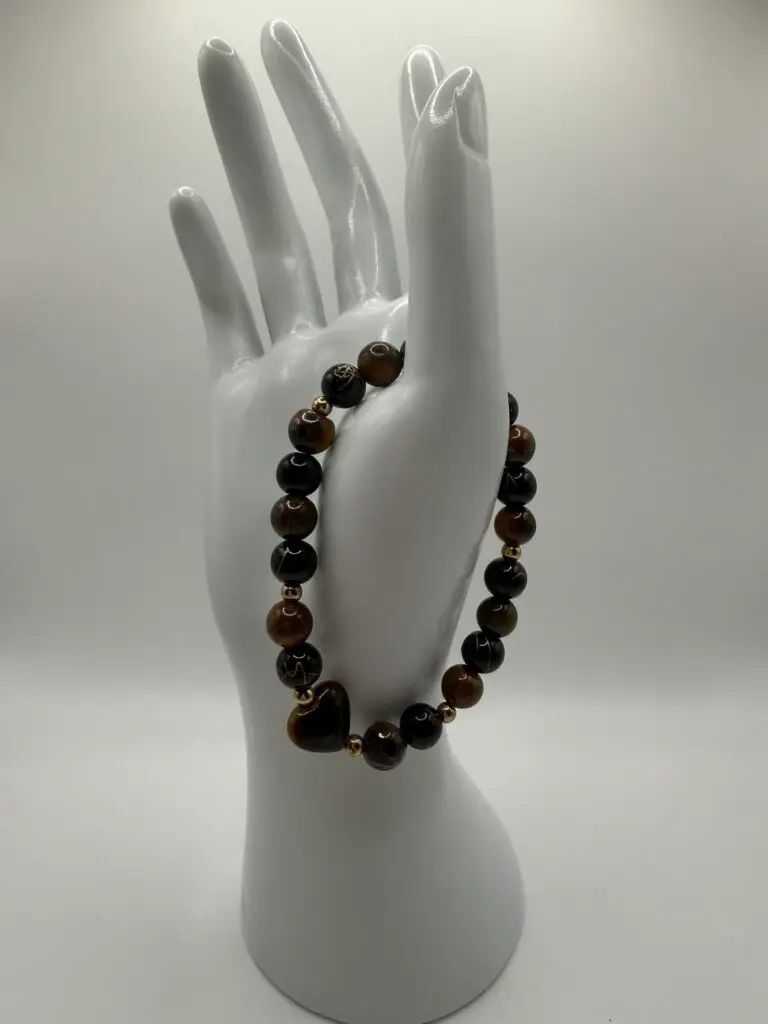 Tigers Eye Heart Bracelet