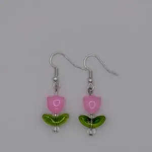 Pink Tulip Earrings