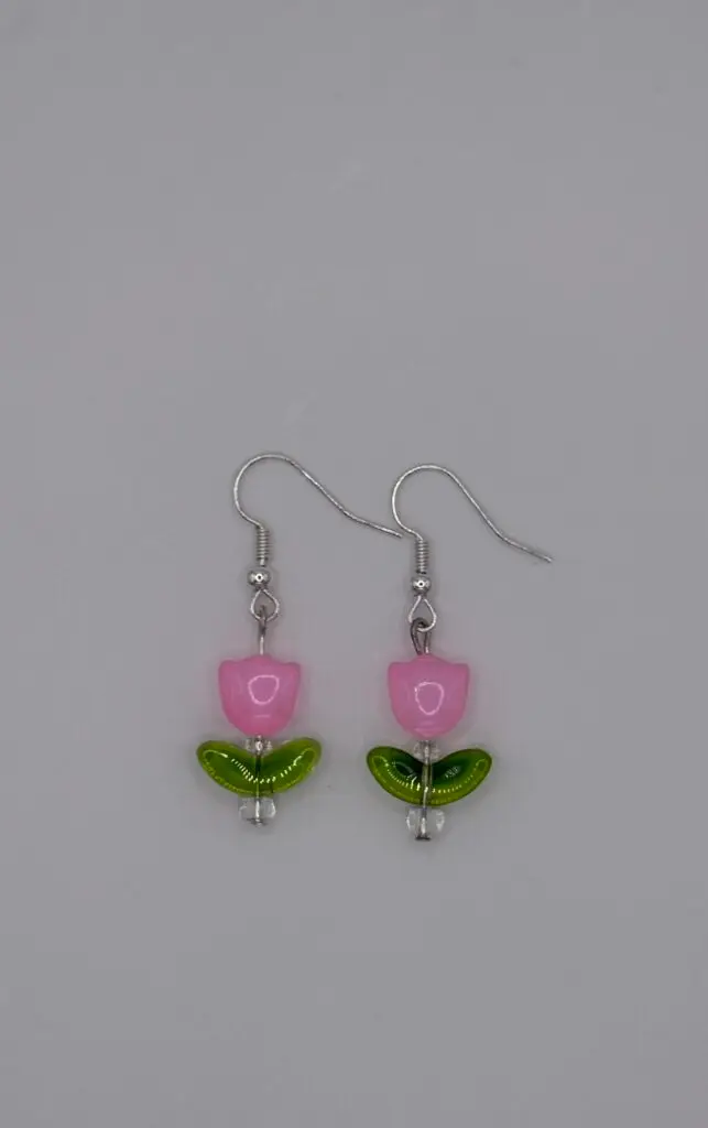 Pink Tulip Earrings