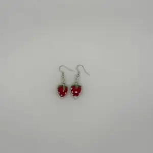 Glass Strawberry Earrings