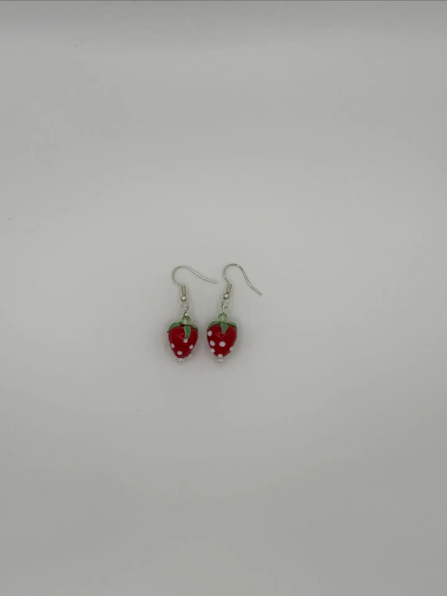 Glass Strawberry Earrings
